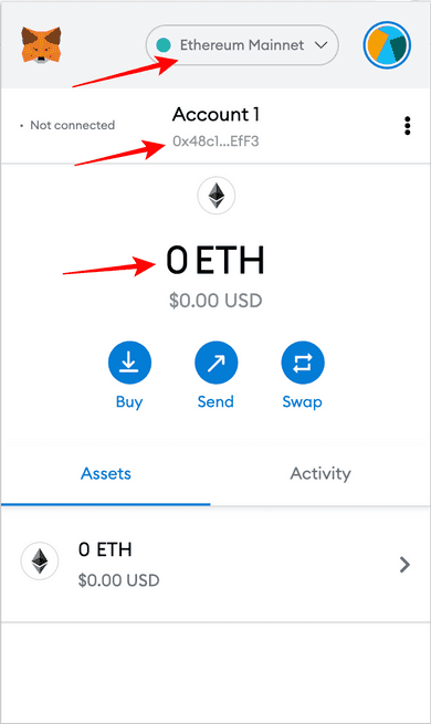 send eth through metamask javascript