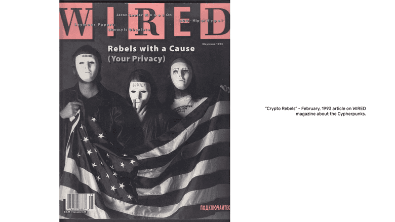 Cypherpunks Featured on Wired magazine in 1993.